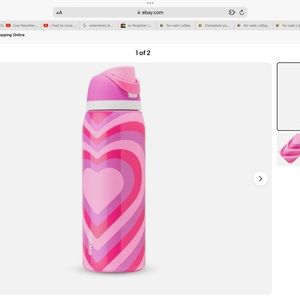New Owala Water bottle insulated Pink Heat Valentine day. New original pkg.